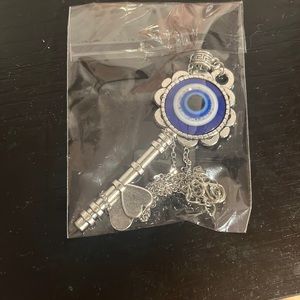 Evil eye key necklace
